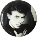 1.25" Button - David Bowie Heroes - 1970s Glam Rock Music