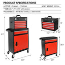Yescom Rolling Tool Chest Combo 21 in. 5-Drawer Lockable