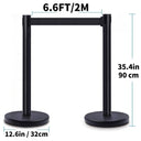 Yescom 6pcs Crowd Control Stanchions with 6.5ft Retractable Belt