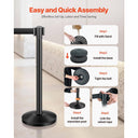 Yescom 6pcs Crowd Control Stanchions with 6.5ft Retractable Belt