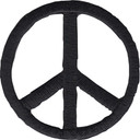 Patch - Peace Sign - Black Cut Out