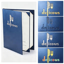 Yescom Personalized Menu Covers - 8.5x11 PU Leather Custom Printed & Color