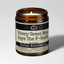 Every Great Mom Says The F Word | Scent: Rebel Rose | 9oz Mom Candle | Malicious Women Co