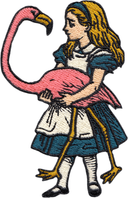 Patch - Alice's Adventures In Wonderland - Holding Flamingo