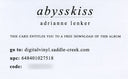 Adrianne Lenker - Abysskiss | Mint (M) Mint (M)