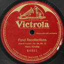 Hans Kindler - Fond Recollections | Very Good Plus (VG+) Generic