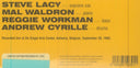 Steve Lacy / Mal Waldron - The Mighty Warriors: Live In Antwerp | Mint (M) Mint (M)