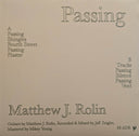 Matthew J. Rolin - Passing | Mint (M) Mint (M)