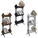 Musiea BX300 3 Tier Vinyl Record Holder for Albums, Magazine Display, Book and Files Organizer