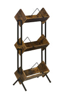 Musiea BX300 3 Tier Vinyl Record Holder for Albums, Magazine Display, Book and Files Organizer