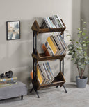Musiea BX300 3 Tier Vinyl Record Holder for Albums, Magazine Display, Book and Files Organizer