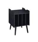 Musiea BX80 Vinyl Record Player Stand Mid Century Turntable Table with 4 Cabinet Record Storage