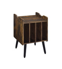 Musiea BX80 Vinyl Record Player Stand Mid Century Turntable Table with 4 Cabinet Record Storage