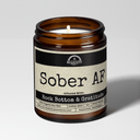 Sober AF | Scent: Rebel Rose | 9oz Mental Health Candle | Malicious Women Co