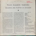 Juan Ramón Jiménez - Reading His Poetry In Spanish | Excellent (EX) Near Mint (NM)