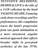 Tentative Decisions: Demos & Live (Digibook) (3 Cd's) [CD]