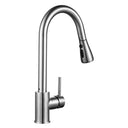 Aquaterior Pull Down Kitchen Faucet with Sprayer 2.2GPM Brushed Nickel